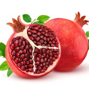 ripe-pomegranate-with-leaves-isolated-white-background-with-clipping-path_88281-5002