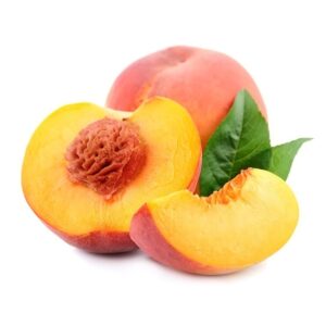 sweet-peach-with-leaves-closeup-white_183352-1302